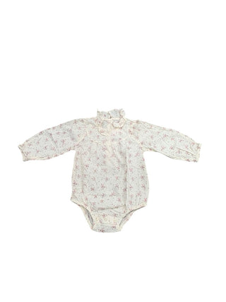 Zara Cream Floral long sleave onesie, 9-12 months