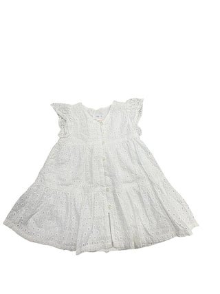 Zara White broderie short sleeve dress, 12-24 months