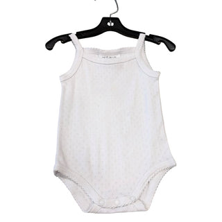 Mebie Baby White pointelle tank onesie, 0-3 years