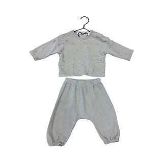 Zara Seagram green long sleeve/pant set, 3-6 months