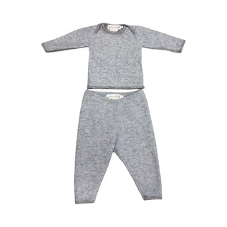 Bonpoint Grey/blue cashmere sweater/pants, 3 months
