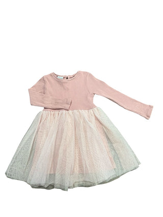 Zara Pink long sleeve tutu dress, 3 years