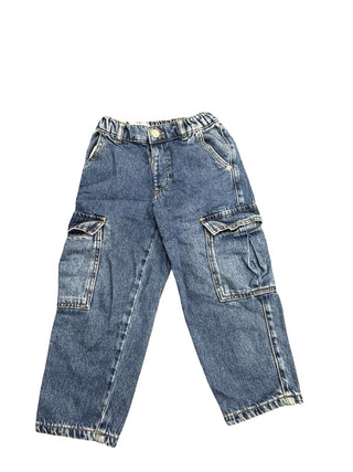 Zara Blue Cargo Jeans, 4 years
