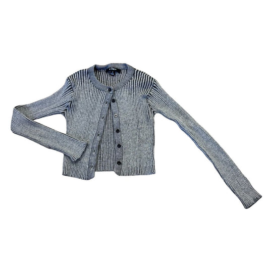 Flowers By Zoe black/grey cotton cardigan, medium