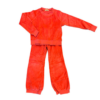 Kondi orange velour set, 6 years