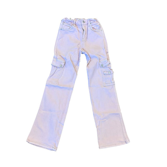 Zara pink cargo denim jeans, 11-12 years