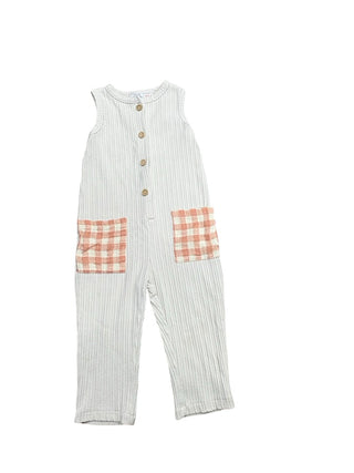 Zara Ribbed jumpsuit with check pockets, 18-24 months