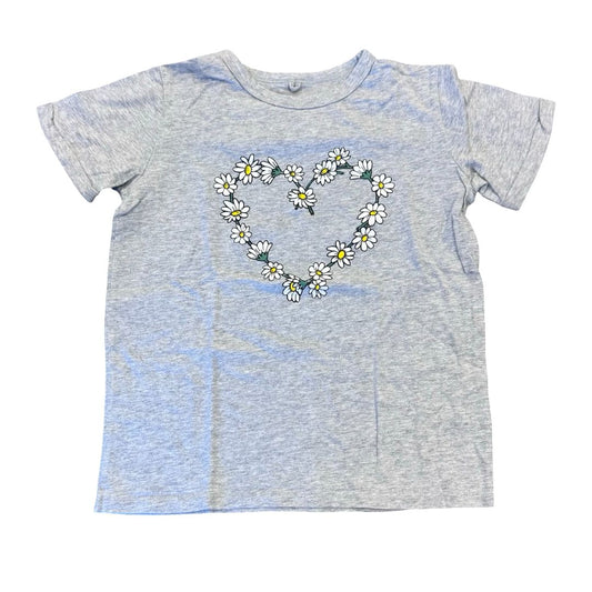 Stella McCartney grey daisy heart tshirt, 8 years
