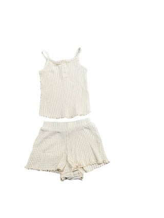 Zara Cream ribbed tank top/short set, 18-24 months