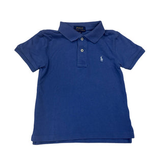 Ralph Lauren Blue collared cotton polo shirt, 3 years