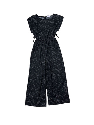 Zara Black Polka Dot Jumpsuit with Cutout Sides, 8 years