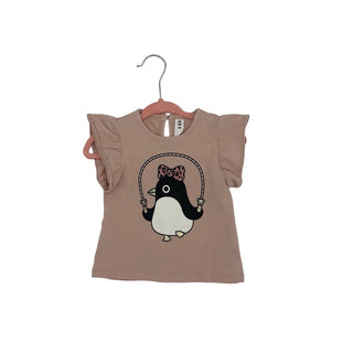 Hux Pink penguin tank top, 6-12 months