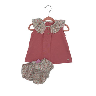 Paz Rodriqueze Pink dress w/bloomers, 12 months