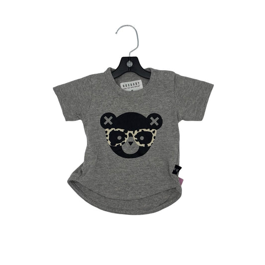 Hux Grey bear tshirt, 3-6 months