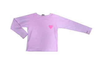 Firehouse pink crewneck with heart, medium