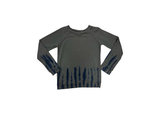 Splendid green crewneck with blue tie dye