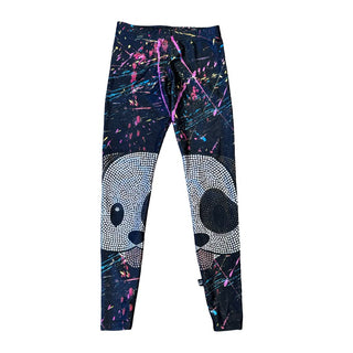 Terez panda/splatter paint leggings, youth small