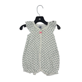 Petit Bateau Cream/green romper/playsuit, 6 months