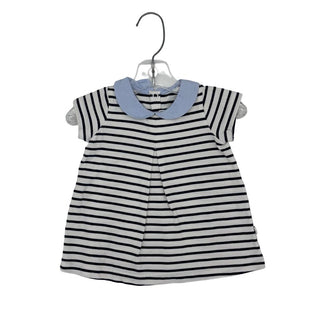 Jacadi Navy/white stripped dress, 6 months