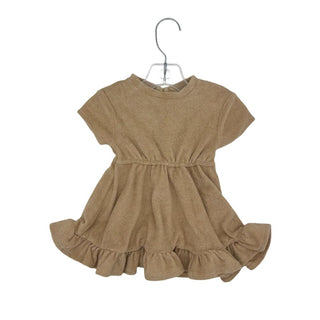 Quincy Mae Tan terry cloth dress, 6-12 months