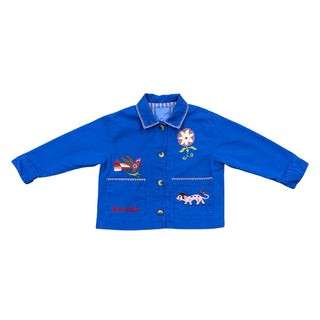 Zara x Sissel Edelbo Blue jacket with embroidery, 5 years