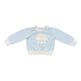 Jacadi Blue knit sweater with cloud, 3 years