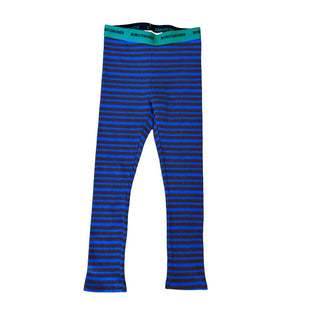 Bobo Choses Dark Brown Ribbed Striped Leggings, 6-7 years
