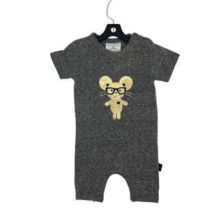Hux Grey mouse play suit, 0-3 months