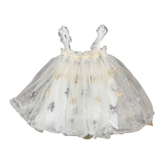 White tulle dress w/sequin stars, 1 year