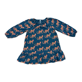 Tea Blue longsleeve with jaguars, 4 years