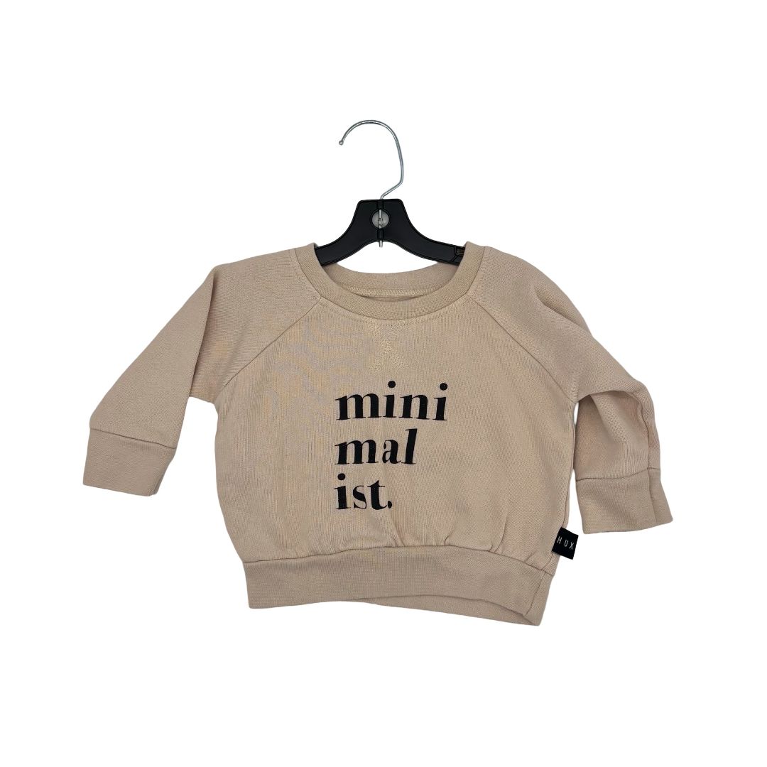 Hux Pink Minimalist sweatshirt, 3-6 months