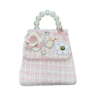 Pink tweed purse