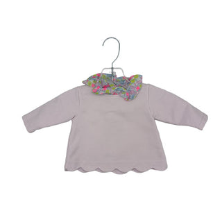 Jacadi pink w/floral collar, 3 months