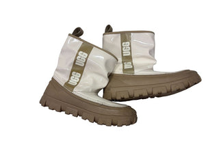 Ugg Cream & Tan Fleece Lined Boots, 4 big kid