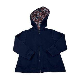 Jacadi Navy zip up with liberty floral, 4 years