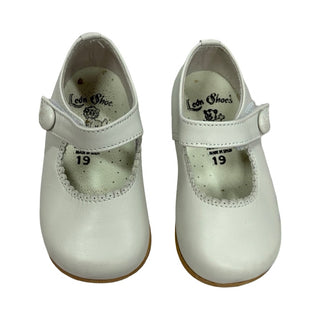 Leon Shoe White leather Mary janes, Euro 19 little kid