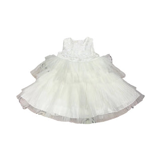 Blink Blank White layered tulle dress w/embroidered top, 3 years