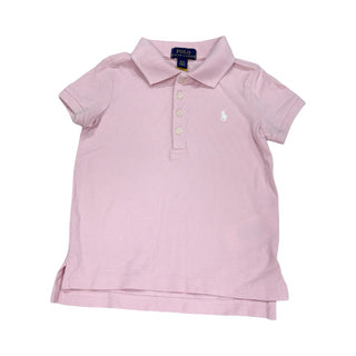 Ralph Lauren Pink collared cotton polo shirt, 3 years