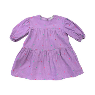 Stella McCartney Purple corduroy dress w/hearts, 4 years