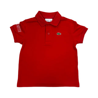 Lacoste Red collared tee, 2 years