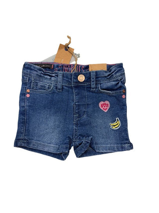 Noppies Denim Shorts with Patches - New With Tags, 5-6 years