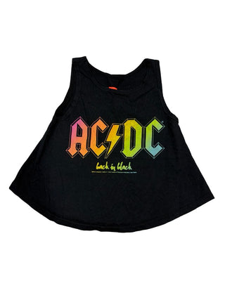 Rowdy Sprout ACDC Black Tank, 6-12 months