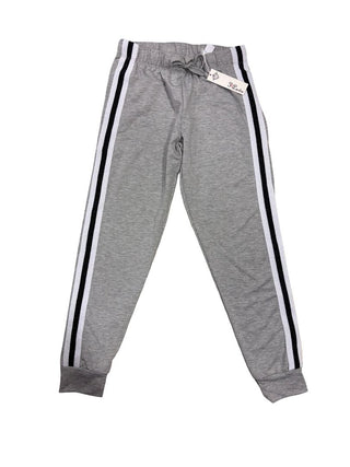 T2 Love Grey Sweatpants with Sparkle Black and White Stripes on the Sides - New With Tags, 10 years