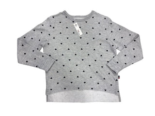 T2 Love Super Soft Grey Sweater with Hearts - New With Tags, 14 years