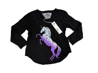 T2 Love Black Unicorn Longsleeve Tee - New With Tags, 2 years