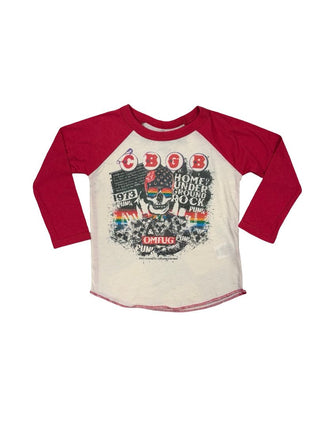 Rowdy Sprout red and white baseball tshirt, new, 12-18 months