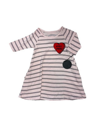 Tiny Whales pink dress with stripes and heart, new with tag, 6 years