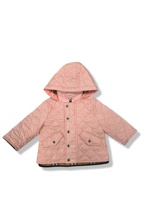 Burberry Pink quilted jacket, 6 months