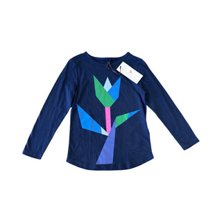 Stella McCartney New w/tags navy long sleeve w/geometric flower print, 6 years
