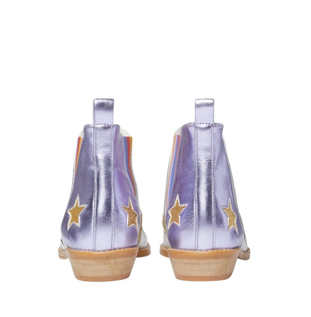Stella McCartney Metallic Stella Star Ankle boots, euro 31 big kids
